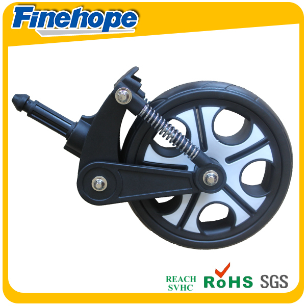 Anti-shock flat free tire modern design custom baby carriage wheel